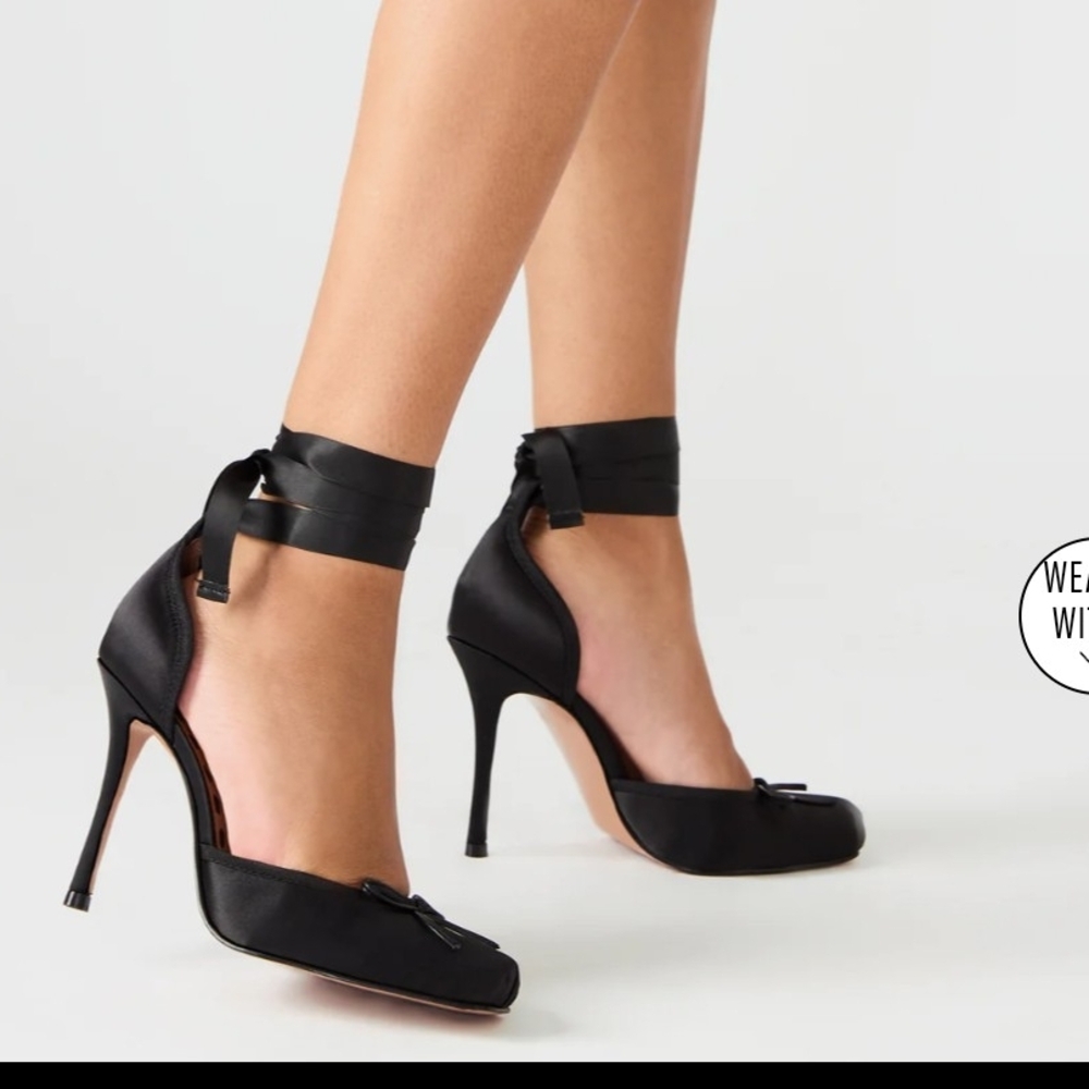 Steve Madden Larina Satin Ballet Heels